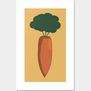 Carrot Illustration Leaves and Stems Posters and Art
